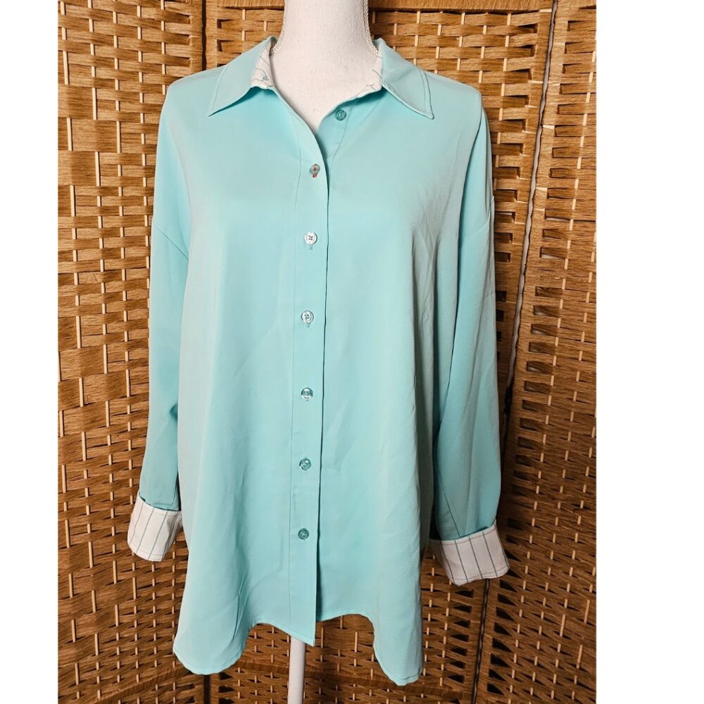 Peace Love World Relaxed Fit Top Blouse M New